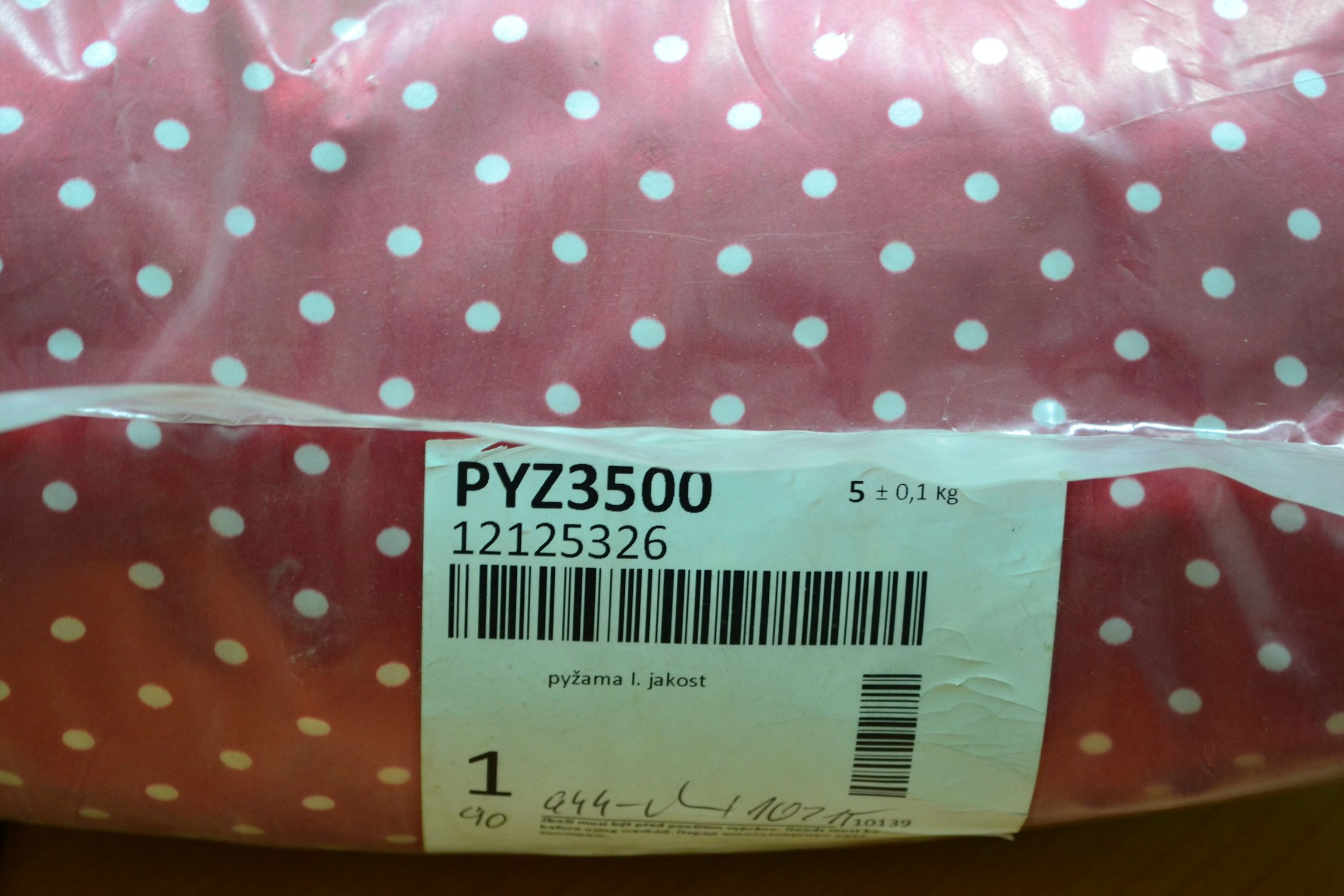 PYZ3500 Пижамы; код мешка 12125326