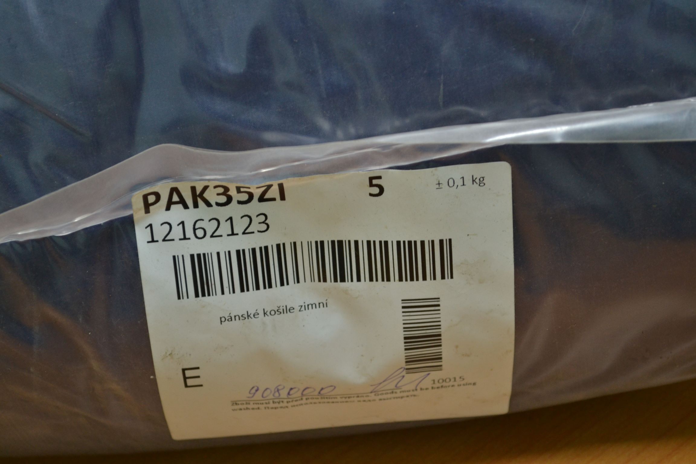 PAK35ZI Мужские рубашки с длинным рукавом; код мешка 12162123